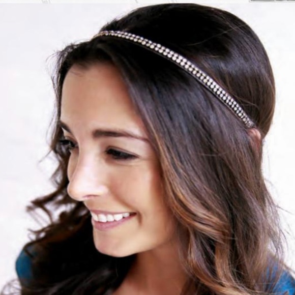 Chloe + Isabel Crystal Studded Leather Headband - Picture 4 of 4